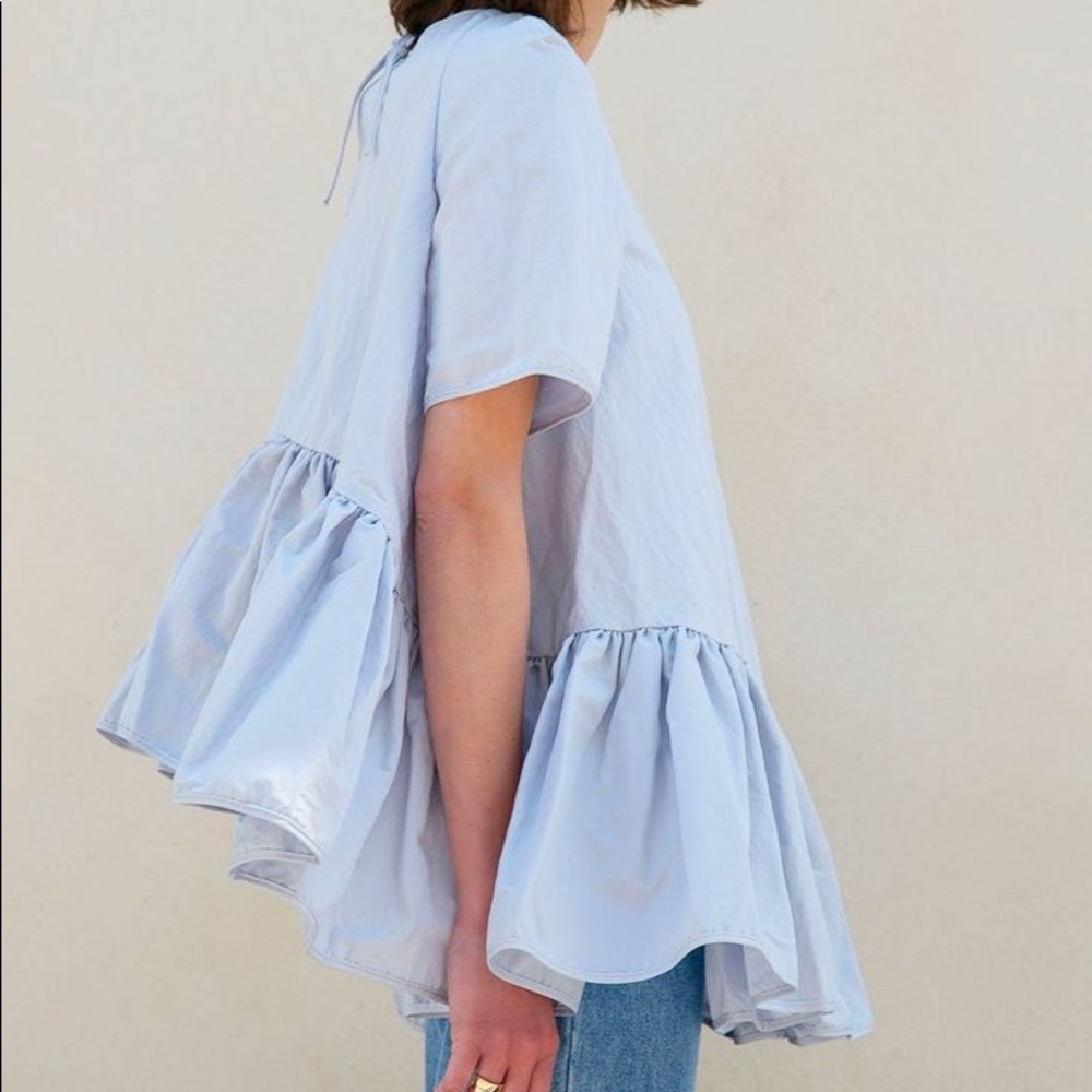 NWT Frankie Shop Babydoll Ruffle Top